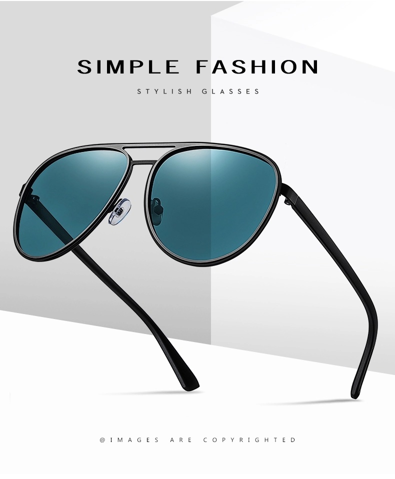 Oversize Classical Double Bridge Polarized Sun Glasses Mens Unisex Sunglass