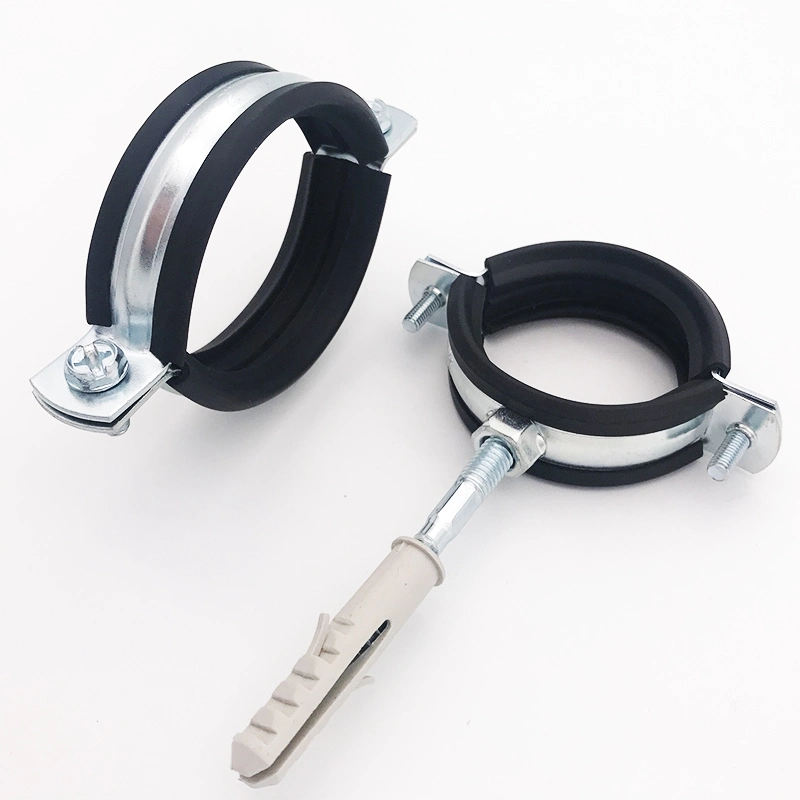 Rubber Pipe Clamps /M8 Pipe Clamps/ Wall Mount Pipe Clamp for Copper PVC Pipe System