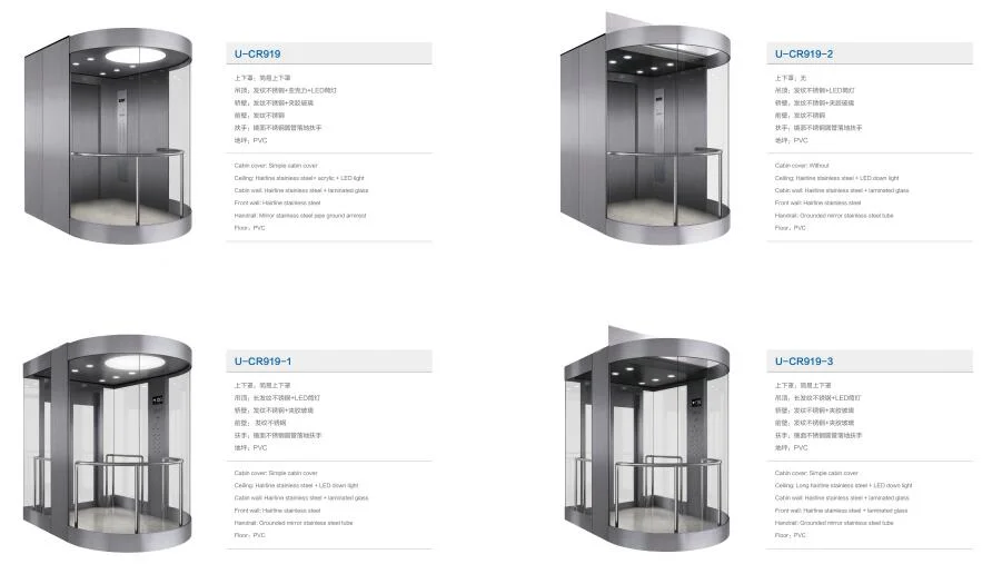 Xizi Circular High-Quality and High-Efficiency Glass Sightseeing Elevator Panoramic Elevator