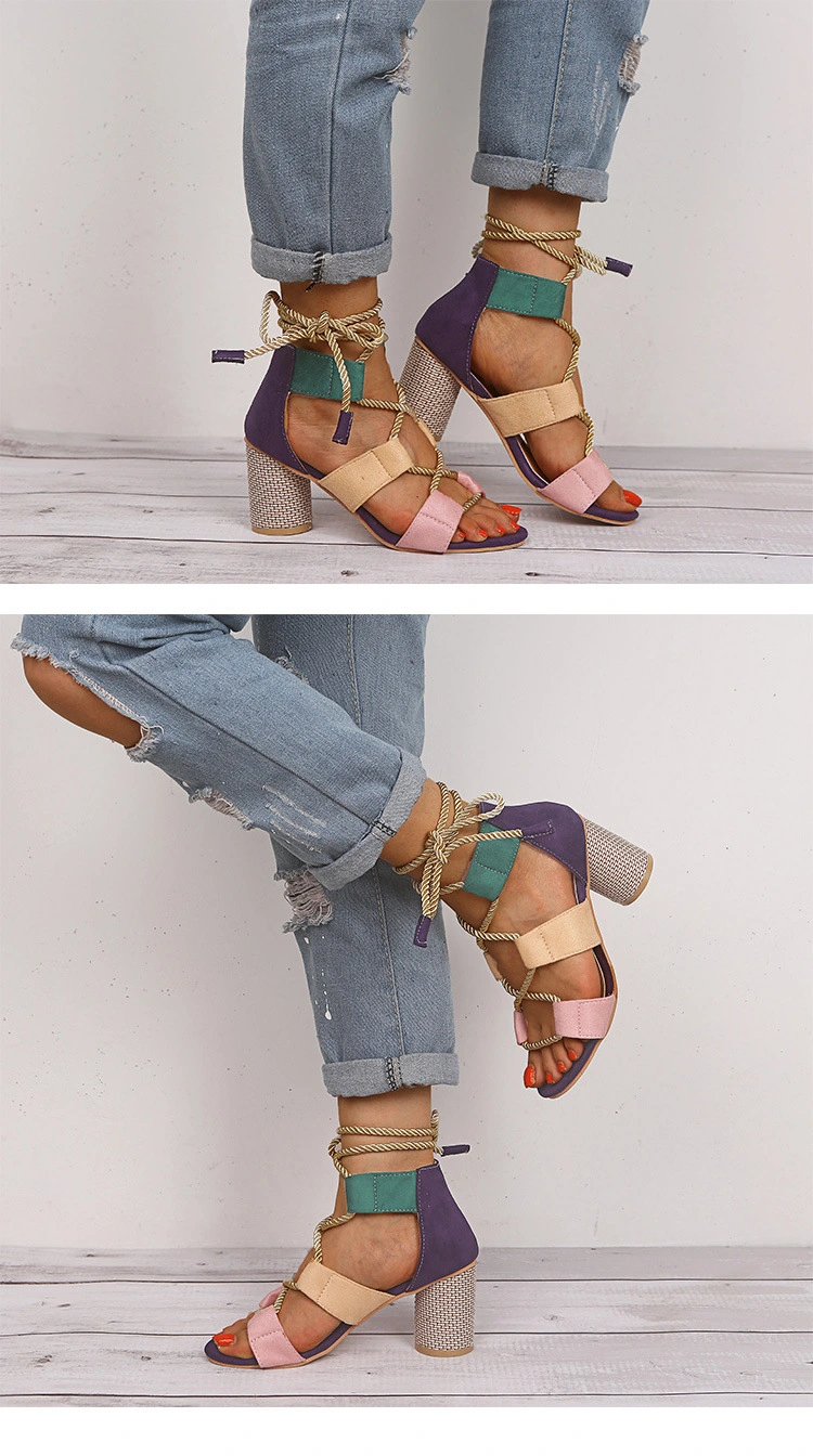 New Design Women's Sandals, Thick Heel Sandals for Women, Fashionable Women Sandal