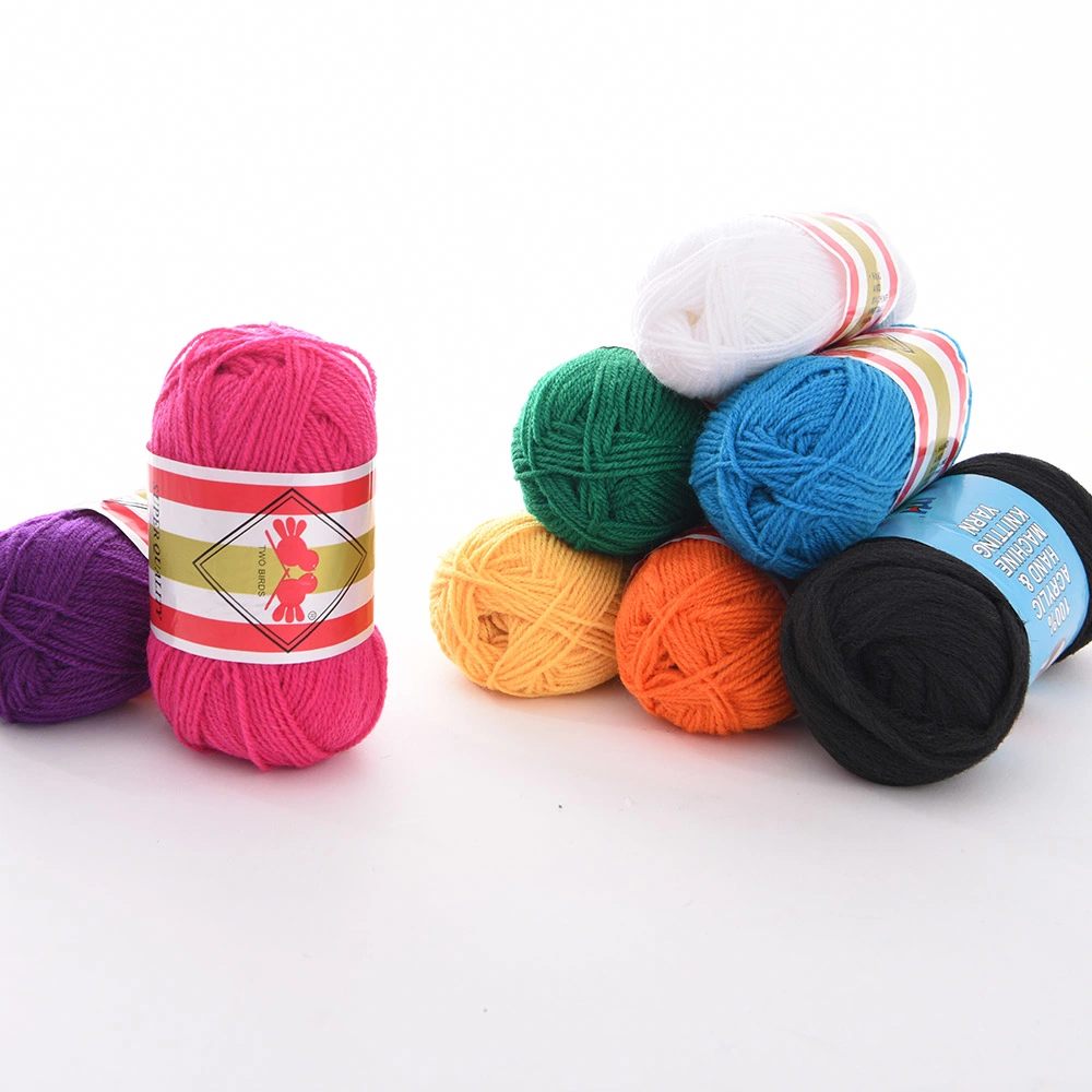 Wholesale Custom Acrylic and Polyester 16n/3 39g/Ball Soft Hand Acrylic Yarn Wool Yarn