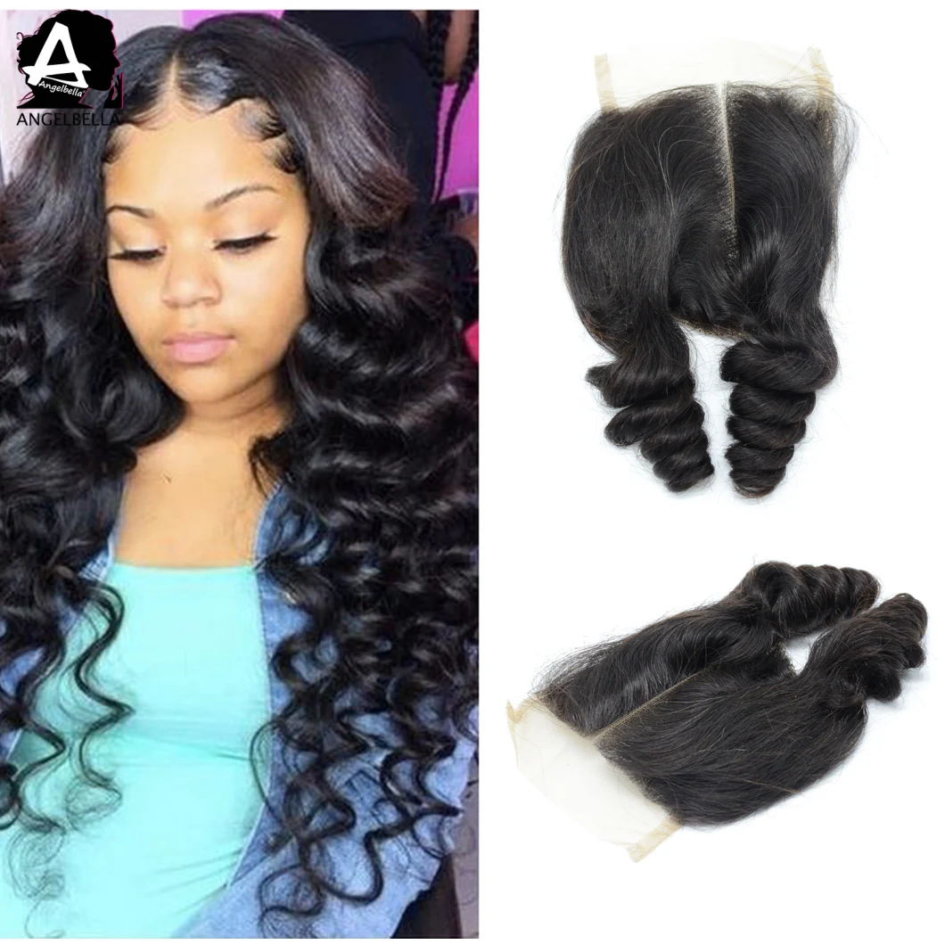 Lightly Treated Good-Quality Human Hair Closure for Human Hair Extensions