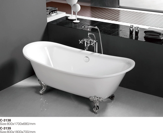 Cupc Clawfoot Acrylic Bath Tub Bathroom Whirlpool Bathtub USA Europe