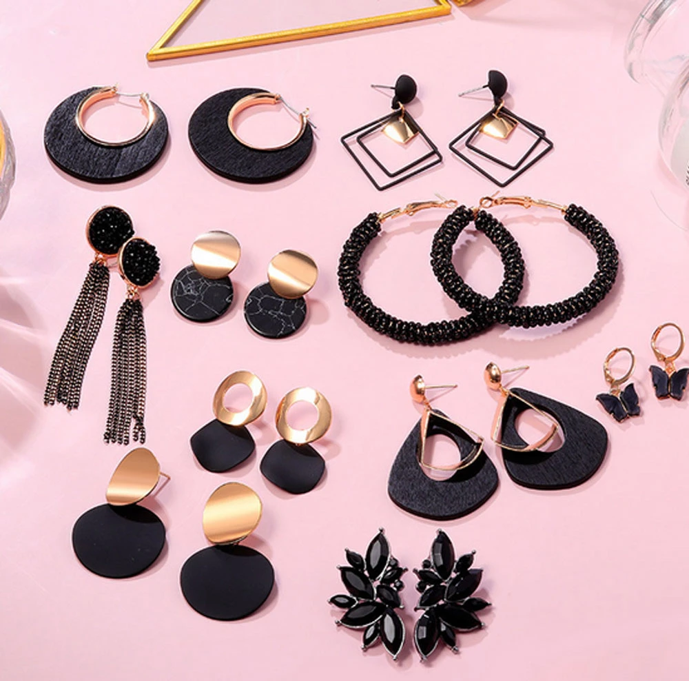 Metal Punk Geometric Dangle Earrings for Women Statement Follow Alloy Vintage Drop Earring 2021 Fashion Jewelry Pendientes