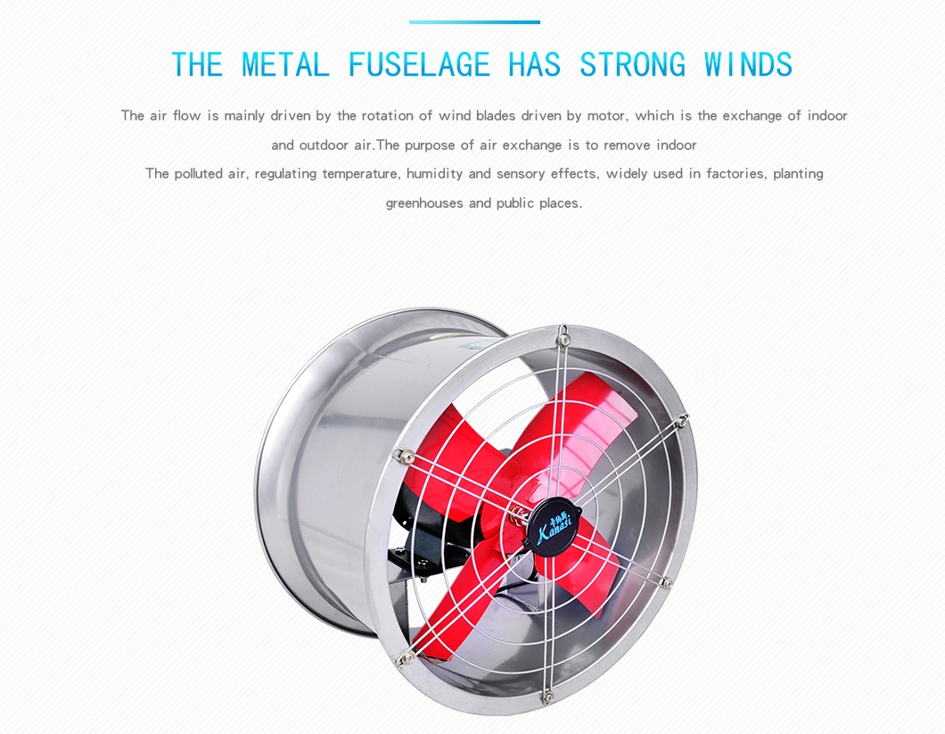 Electric Duct Industrial All Metal Air Blowers Industrial Exhaust Fan