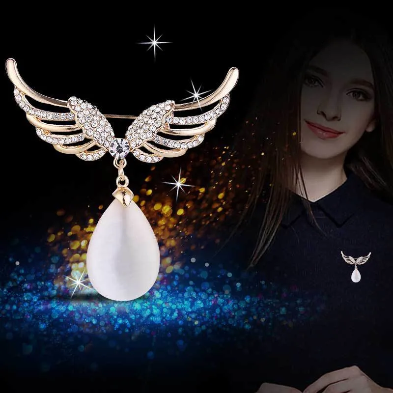 Fashion Women Angel Wings Pin Accessories Brooch of Gifts