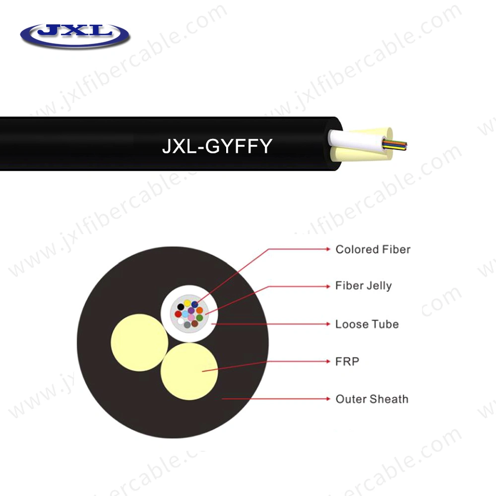 Outdoor Self-Supporting Aerial Fiber Optical Cable ADSS Gyffy FRP Strength for Duct