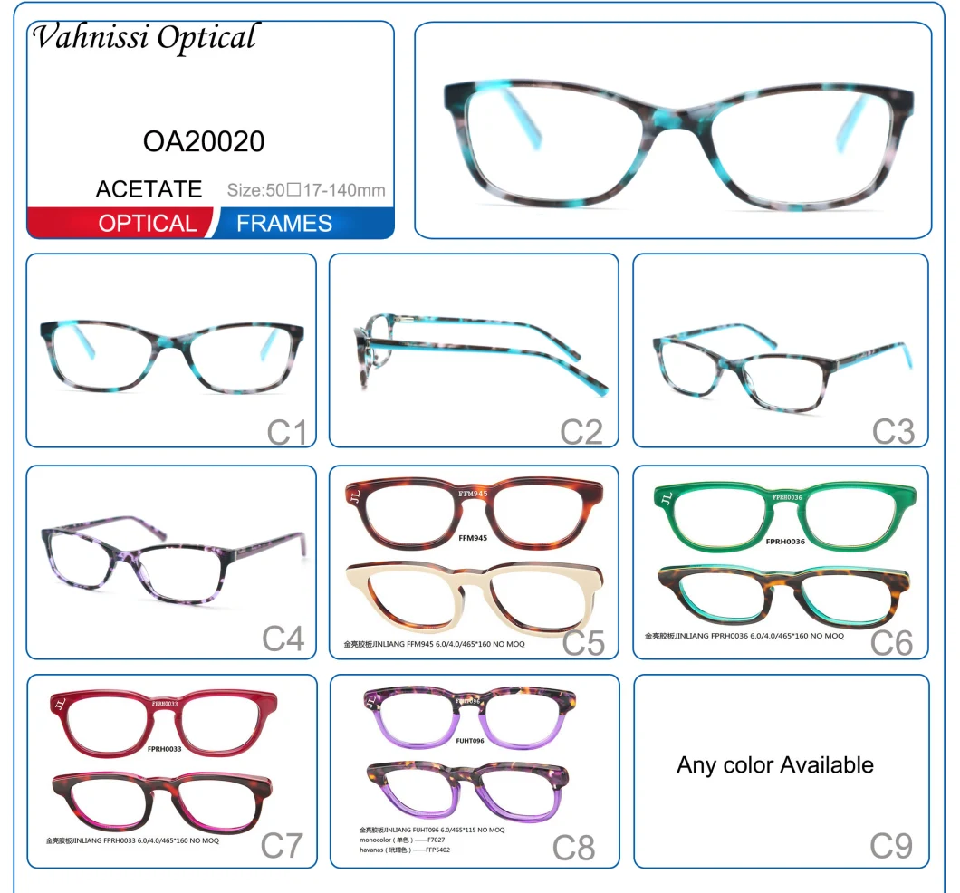 Shenzhen Quality Custom Designer Glasses Acetate Glasses Frame