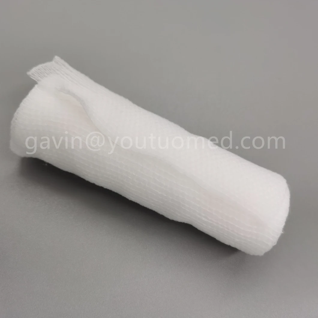 White Medical Disposable Cotton Interwoven Elastic Bandage Hemostatic Bandage PBT Wrinkle Elastic Bandage 5cm*4.5m