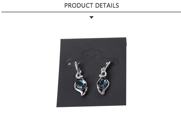 Fashion Jewelry Earrings with Blue Glass Stone