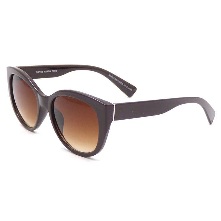 Wholesale Fashion Lady Big Cat Eye Gradient Coffee Sunglasses