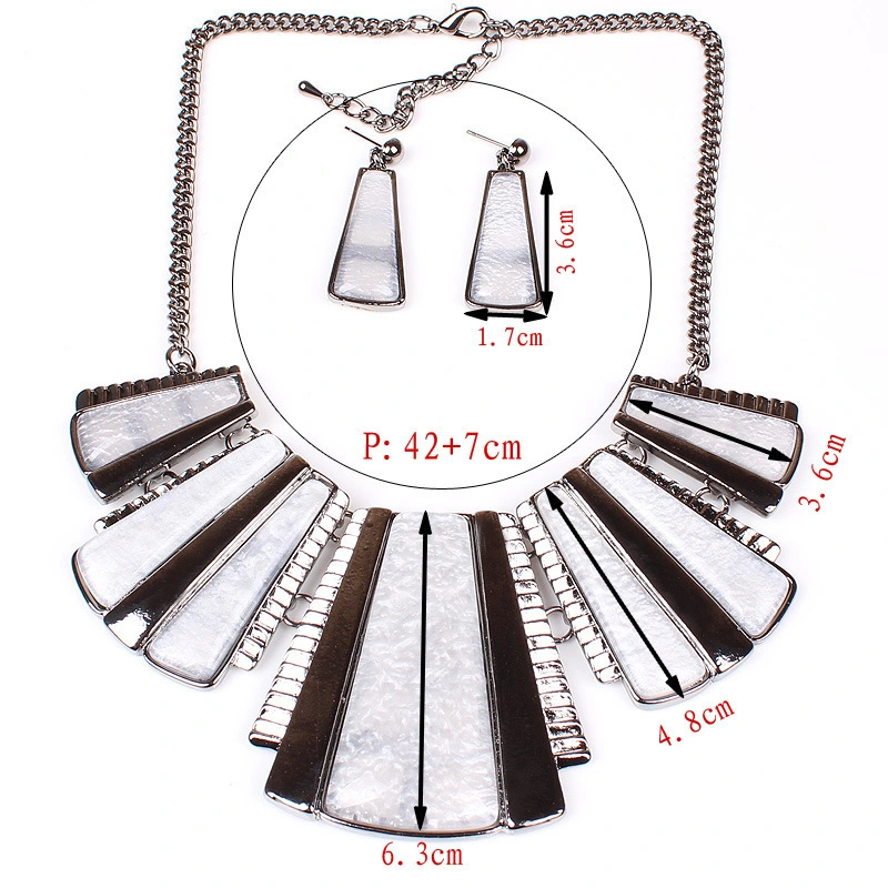 High Quality Acrylic Resin Ladies Jewelry Necklace Earring Set Manufacturer China