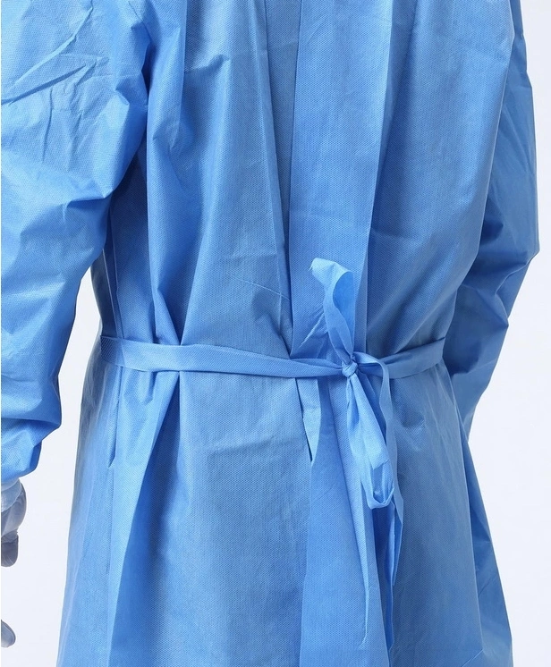 SMS Isolation Gowns with Elastic Cuff or Knitted Cuff Factory Price
