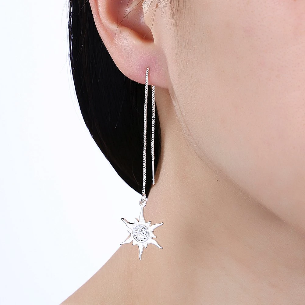 Sun Pendant Earrings Women Fashion Jewelry