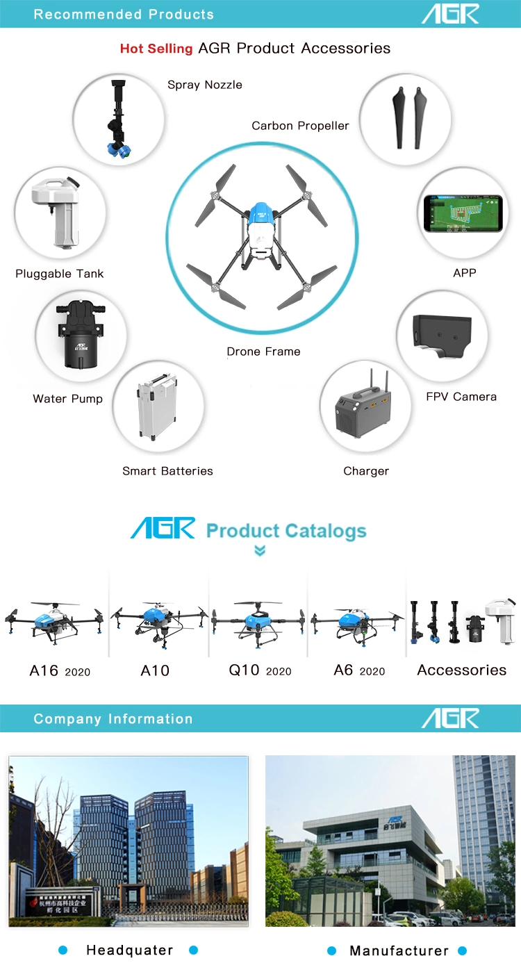 6kgs Agriculture Spraying Drone Carbon Fiber 4 Rotors Drone Sprayer Uav for Farmer