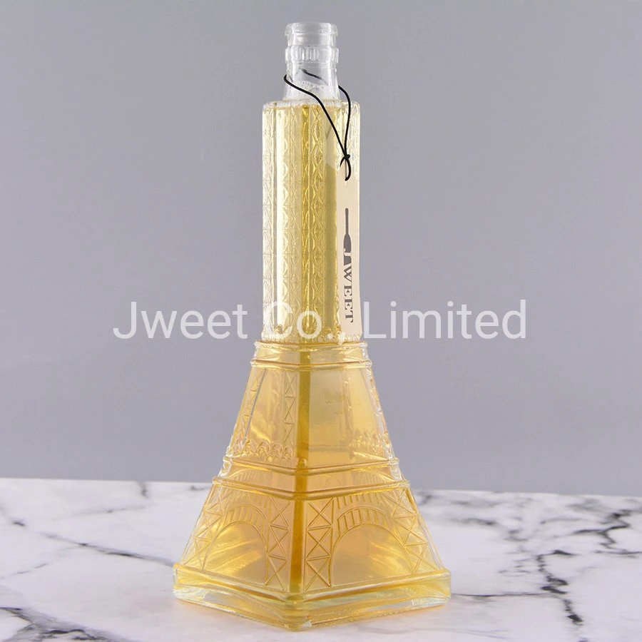 750ml Clear Eiffel Tower Shape Spirit Wine Glass Bottle