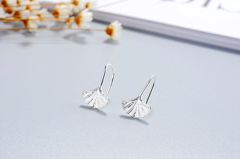 Korean Simple Ginkgo Leaf Ear Hook Sweet Forest Leaves Earrings Personality Student Gift Female Earrings