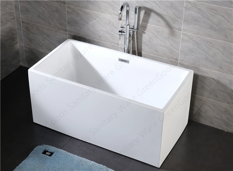 1050mm Freestanding Soaking Acrylic Rectangular Seamless Bathtub