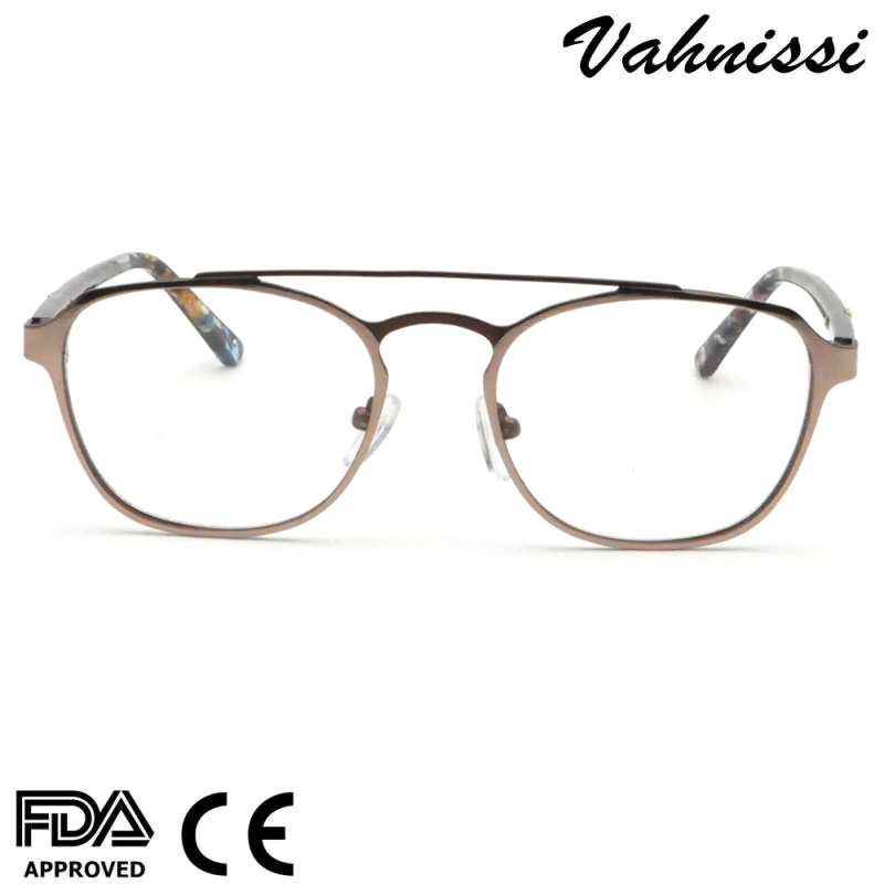 2019 Italy Brand Acetate Cute Comfortable Ellipse Metal Optical Glasses Frame for Man