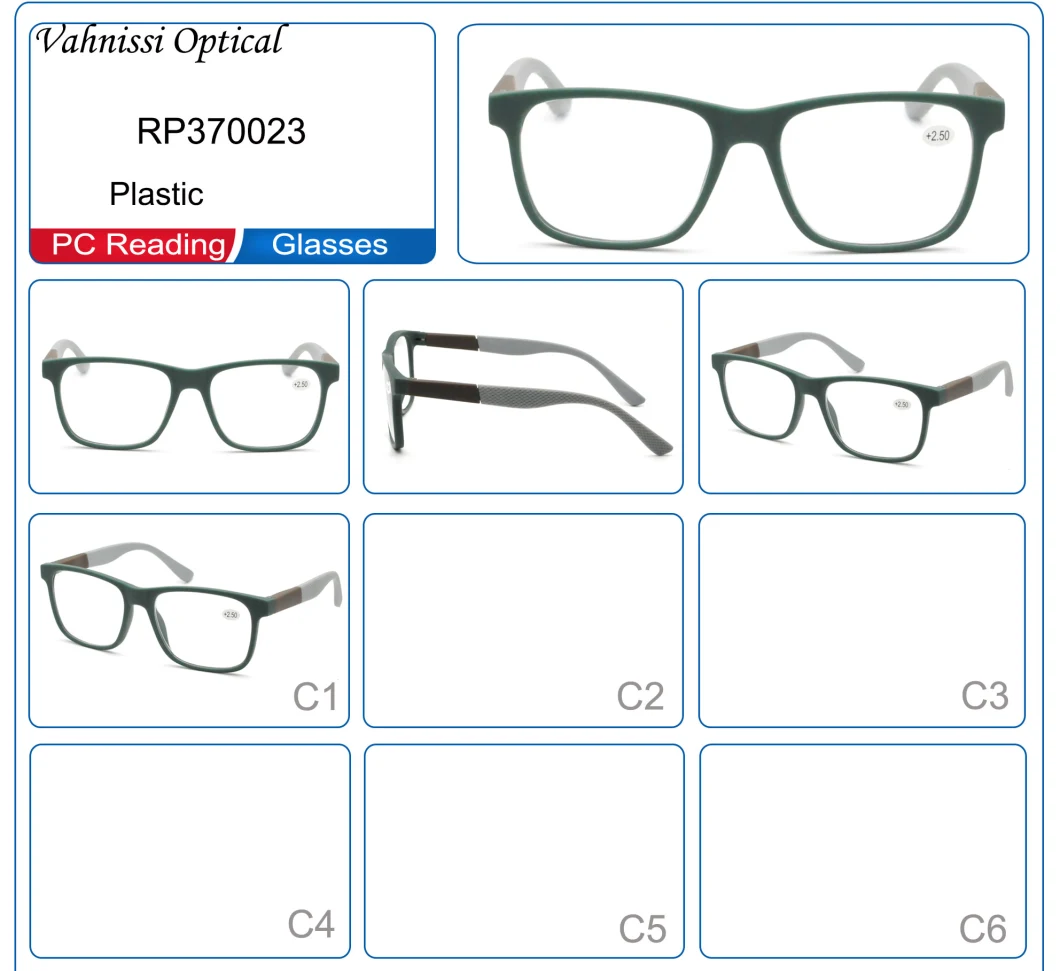 Pattern Temple Custom Logo Progressive Lens Bifocal Reading Glasses