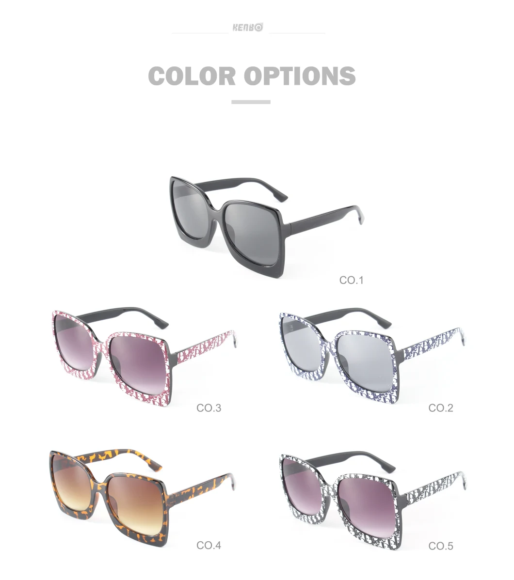 Kenbo Fashion Sun Glasses Oversized Square Trend Sunglasses Women