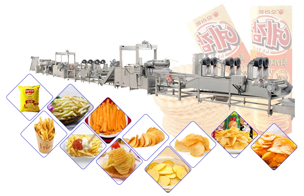 Double-Screw Potato Chips Making Machine Automatic French Fries Processing Line