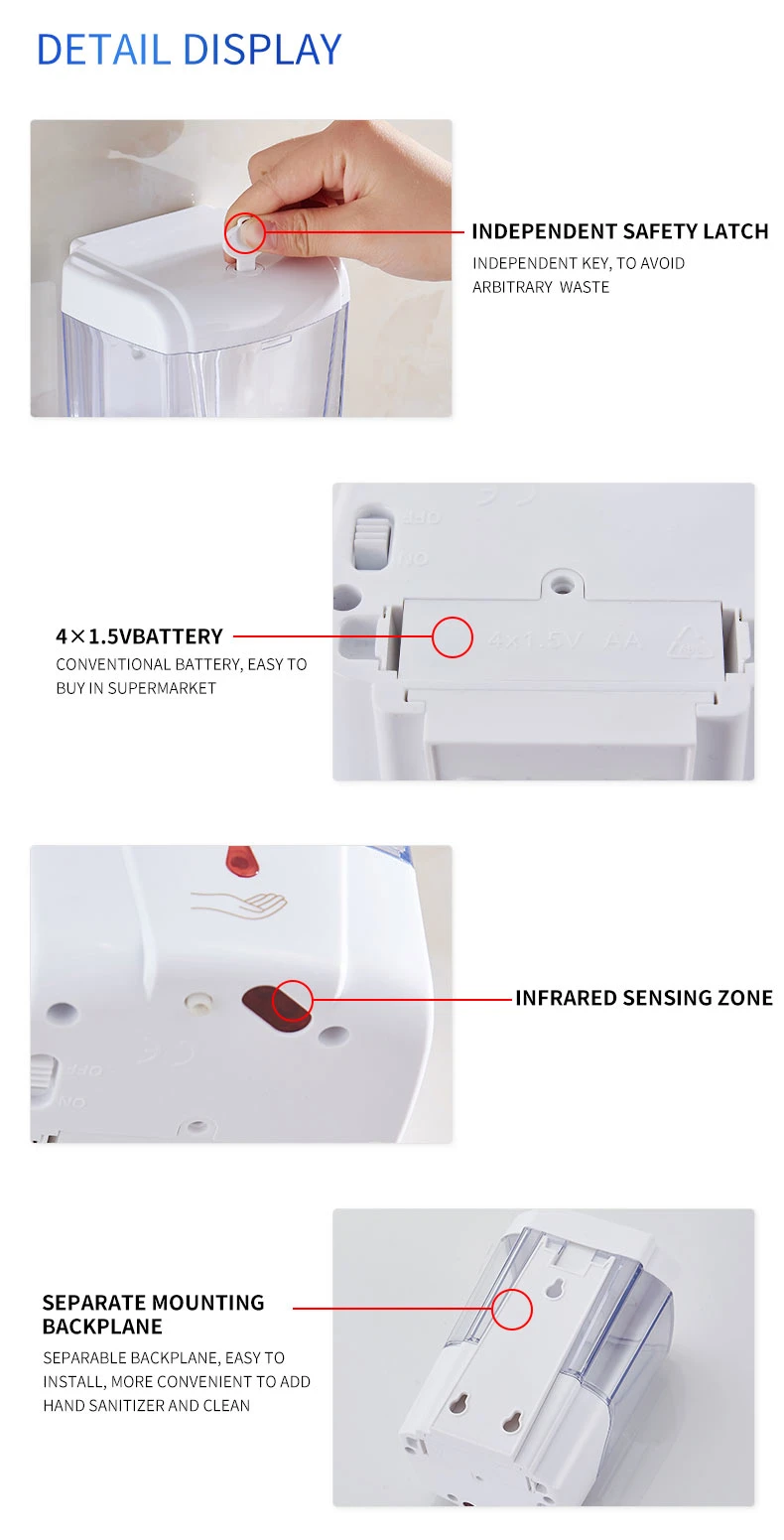 Ce Non Contact Automatic Soap Dispenser Wall Mounted Soap Dispenser Automatic Soap Dispenser Sensor Soap Dispenser