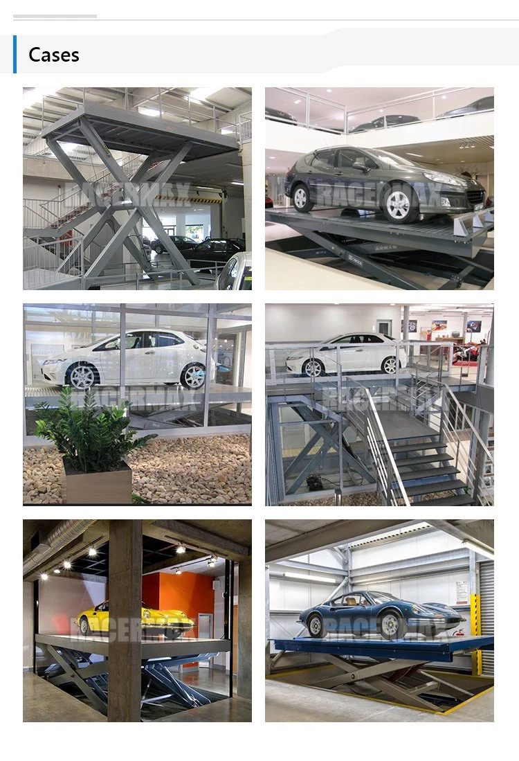 Hydraulic Car Lift Parking Equipment Stationary Scissor Car Lift Table Max Lift Height 15m 2000kg