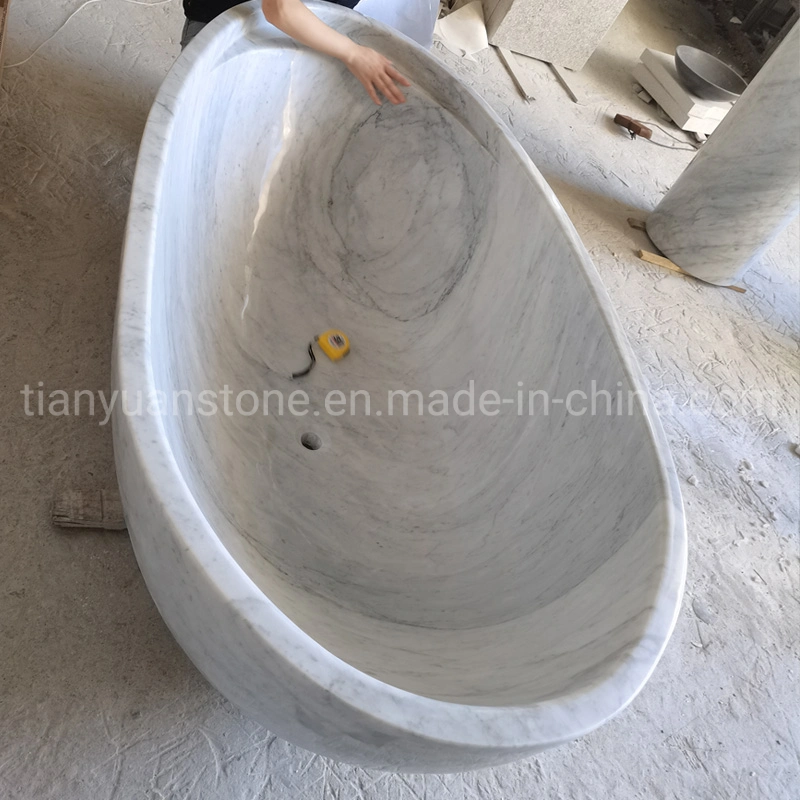 Custom Freestanding Bath Tub Natural Stone Marble Bathtub
