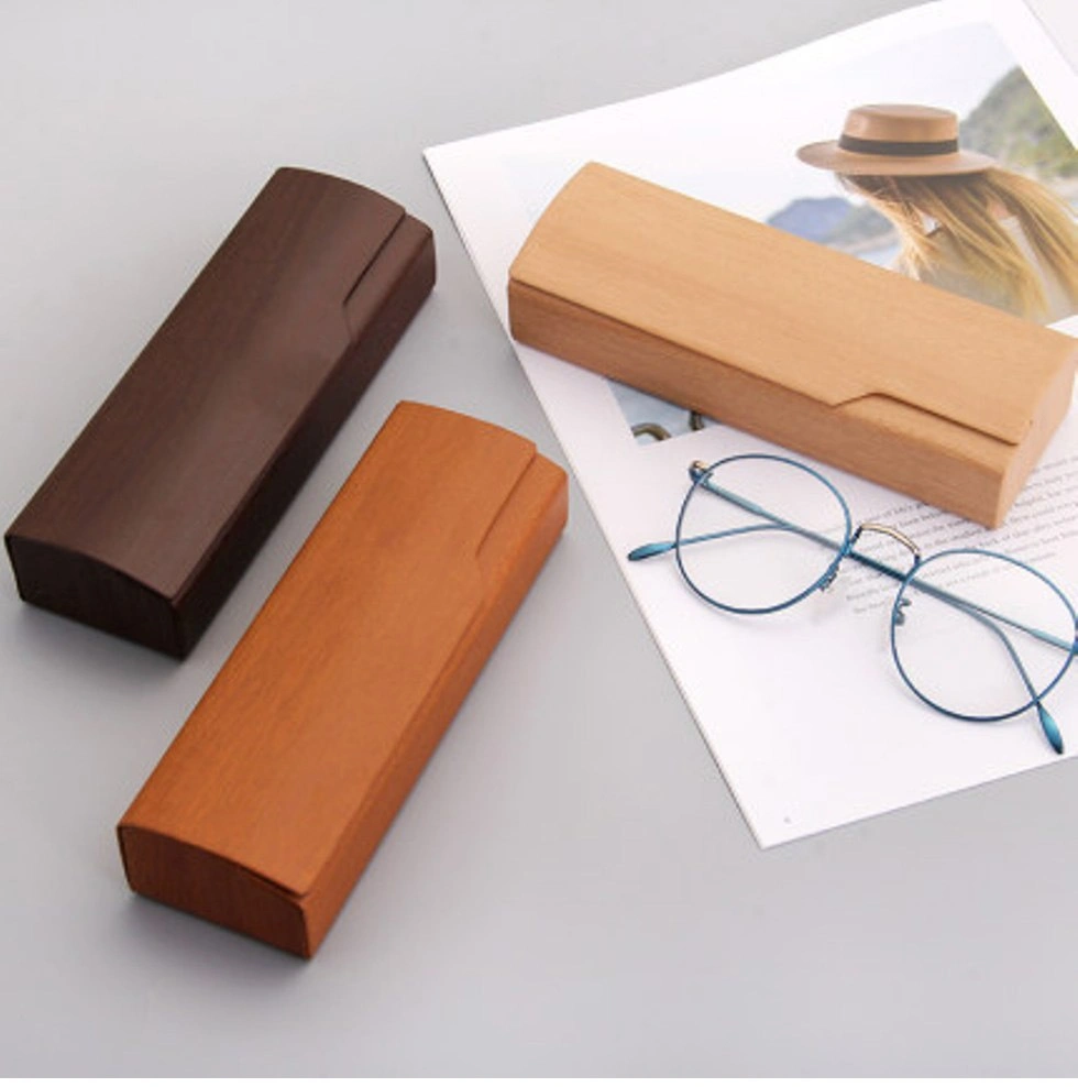 Handcrafted Wood-Textured Glasses Case; Personalized Hard Protective Case for Reading Glasses and Sunglasses