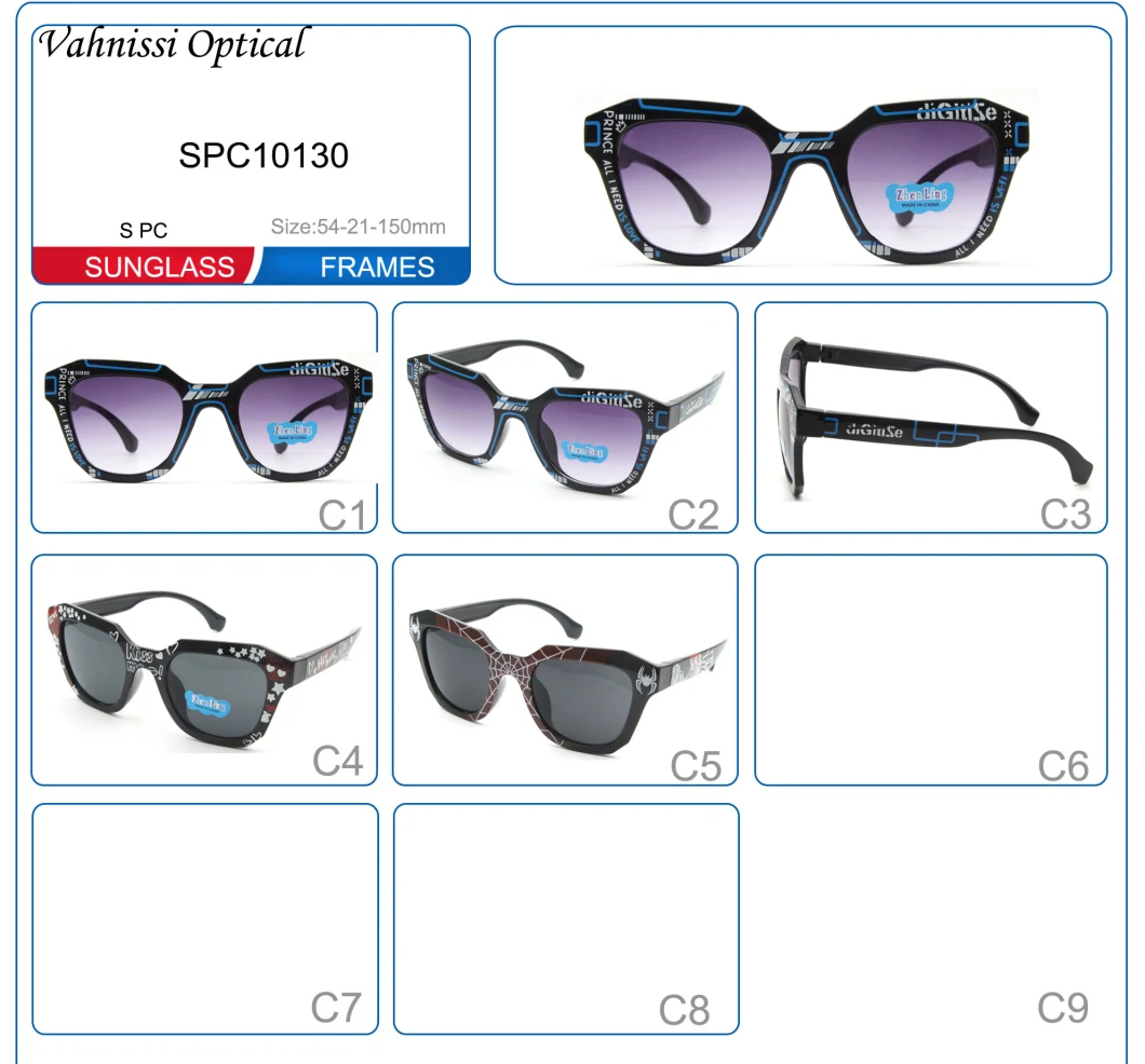 2020 Hot Sale UV400 Super Man Square Gradient PC Sunglasses for Children