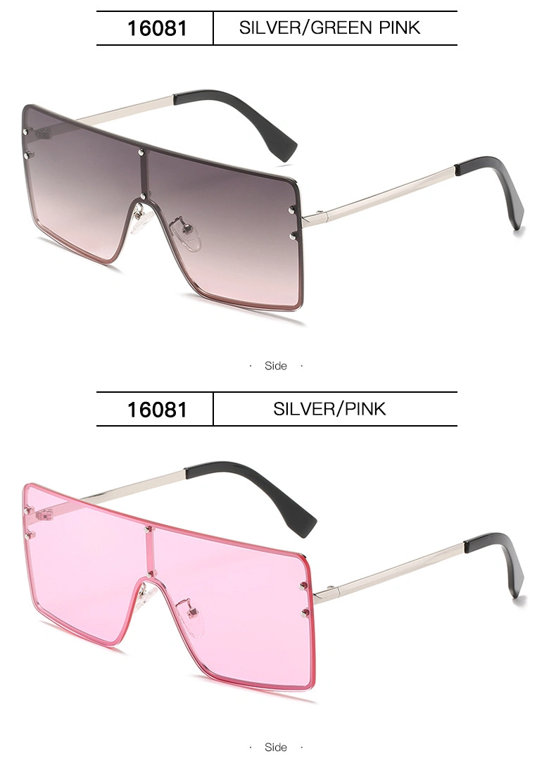 2020 Ready Stock Online Hot Sale Star Lens Rimless Metal Fashion Sunglasses for Women