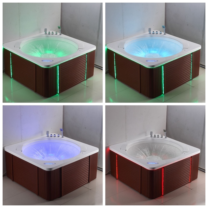 Whirlpool 2 Personnen Outdoor Water Fountain Square Bathtub Free Standing