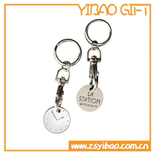 Promotional Handmade Custom Imitation Leather Keychain and Metal Keyring (YB-K-006)