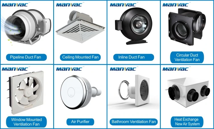 High-Efficiency Toilet Exhaust Fan Electric Fan for Shopping Malls