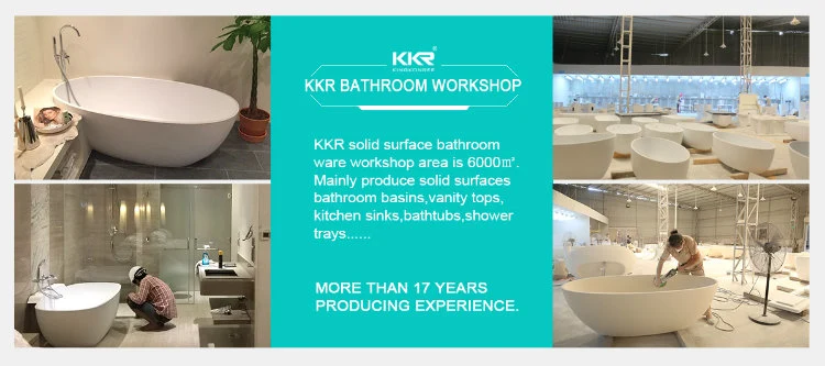 Kingkonree Sanitaryware Small Round Solid Surface Stone Bath Tubs