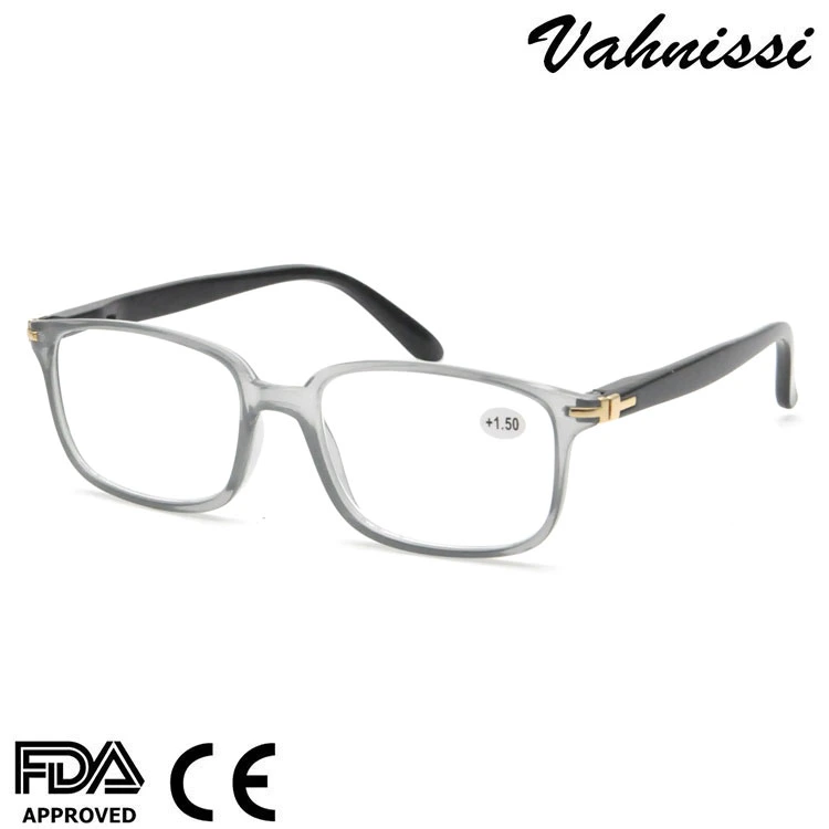 Wholesale Logo Fancy Reading Glasses Anti Blue Light Square Reading Glasses with Spring