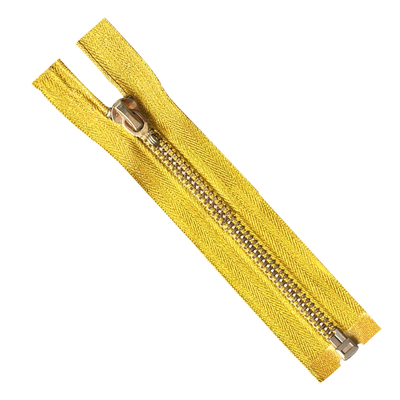 #5 Brass Metallic Gold Tape Gold Teeth Open End Zipper