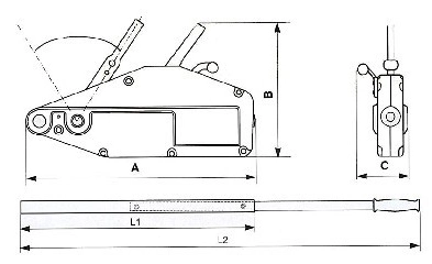 Portable Hoist Manual Winch Wire Rope Hoist