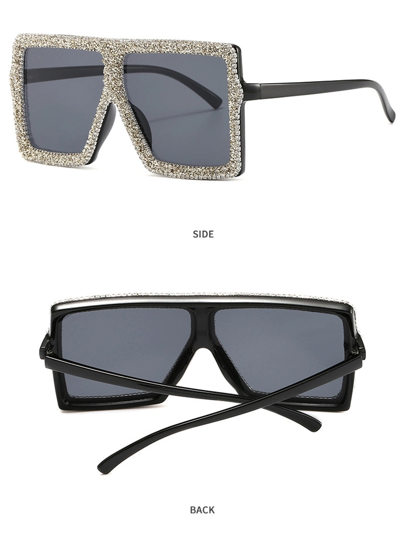 2020 Vintage Square Women Rhinestone Gradient Men Sunglasses