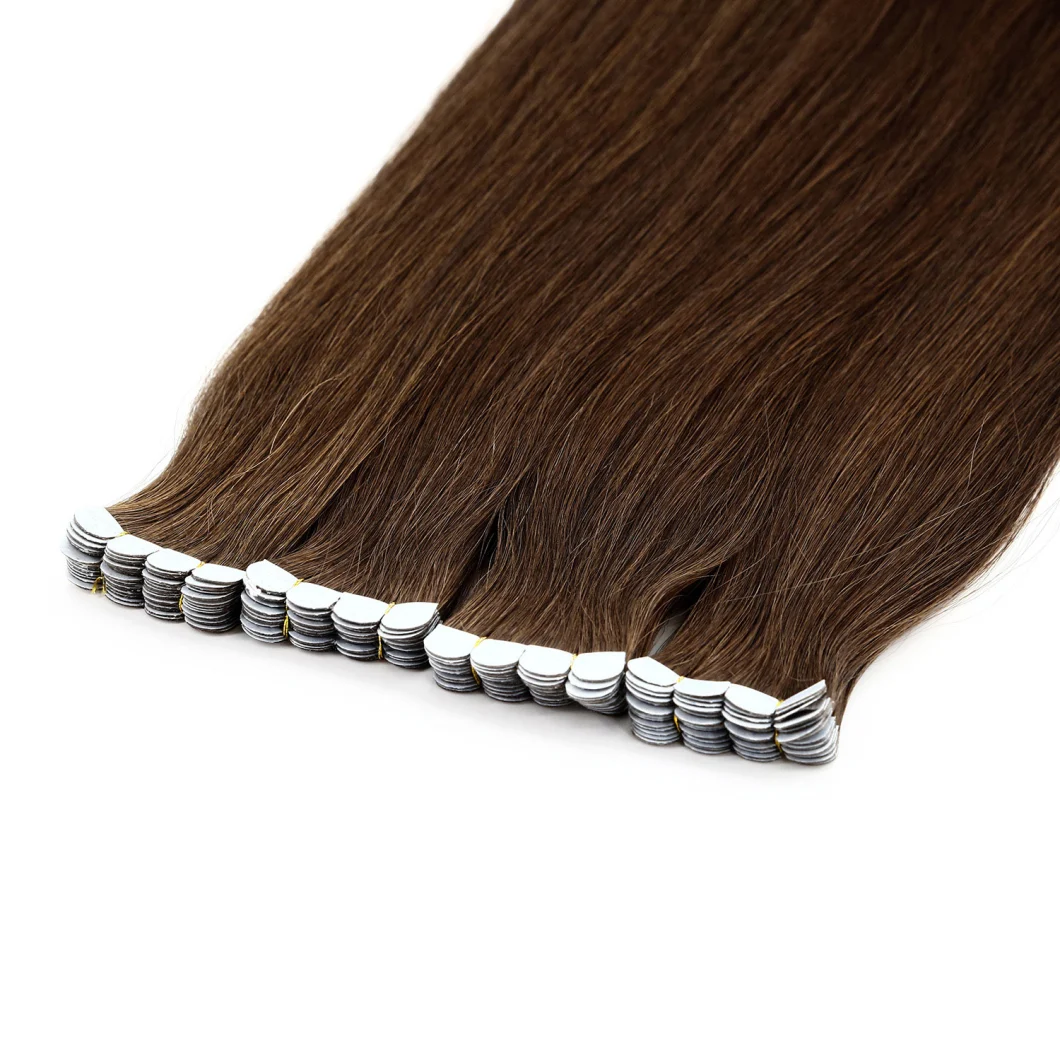 Top Quality Grade Raw Virgin Hair Unprocessed Russian Tape in Human Hair Extension Remy Tape Hair