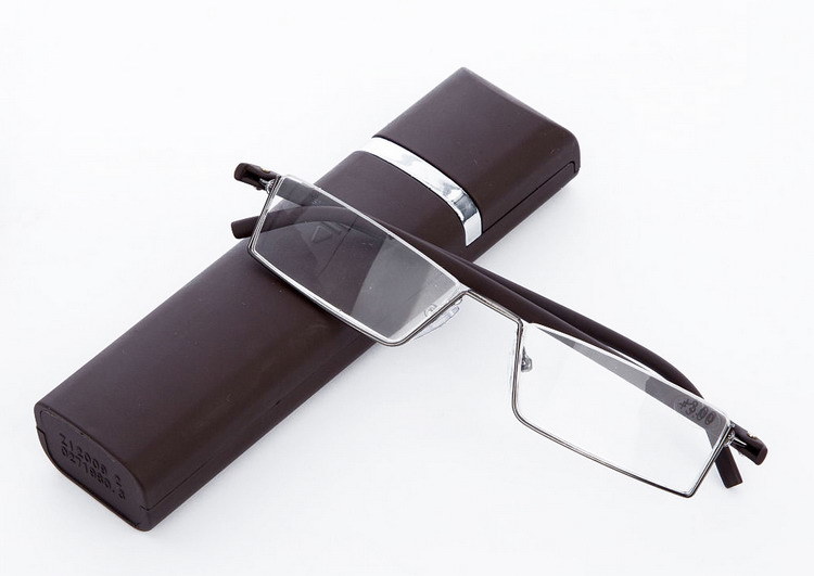 Tr90 Case Reading Glasses Half Rim Half Frames Flexible Reading Glasses Mini Reading Glasses