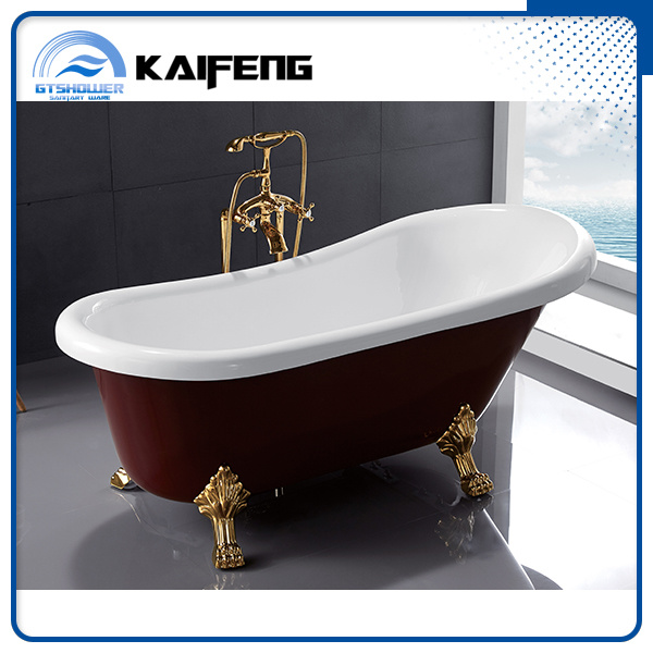Red Upc Classic Acrylic Clawfoot Bathtub (KF-721C)