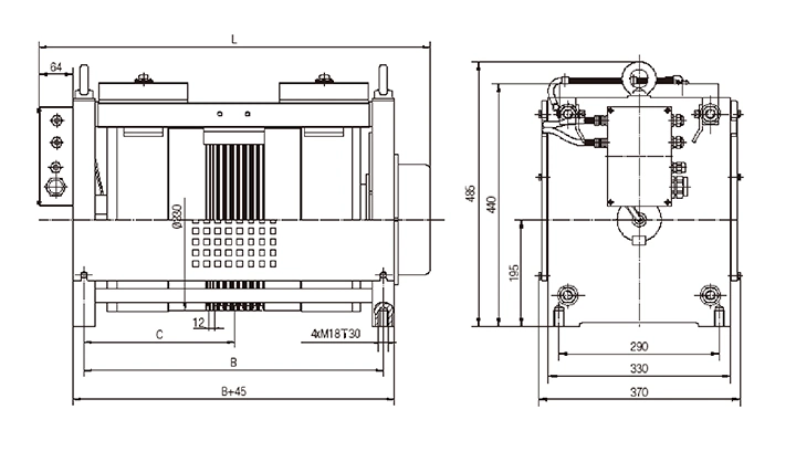 Gearless Elevator Motor Low Noises Elevator Gearless Traction Machine