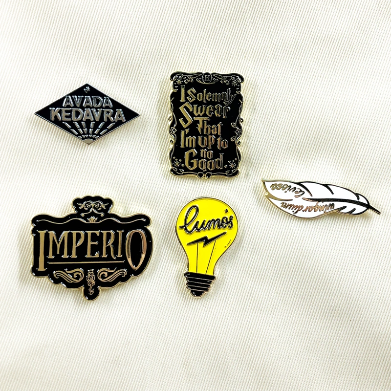 Custom Soft Enamel Harry Potter Magic Spell Metal Badges Factory