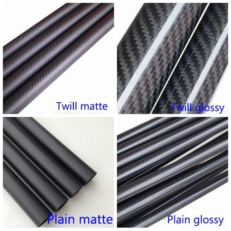 High Glossy 3K Twill Weave Carbon Fiber Tube Fiberglass FRP Tube with Cheap Price
