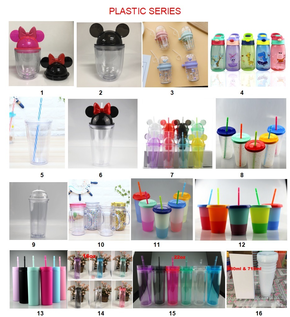 Wholesale 450 Ml Double Wall Minnie Mouse Ears Plastic Tumblers