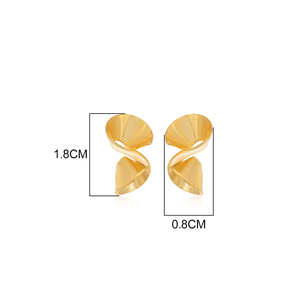 Gold Plated Simple Design Gold Earring Stud Earrings for Women