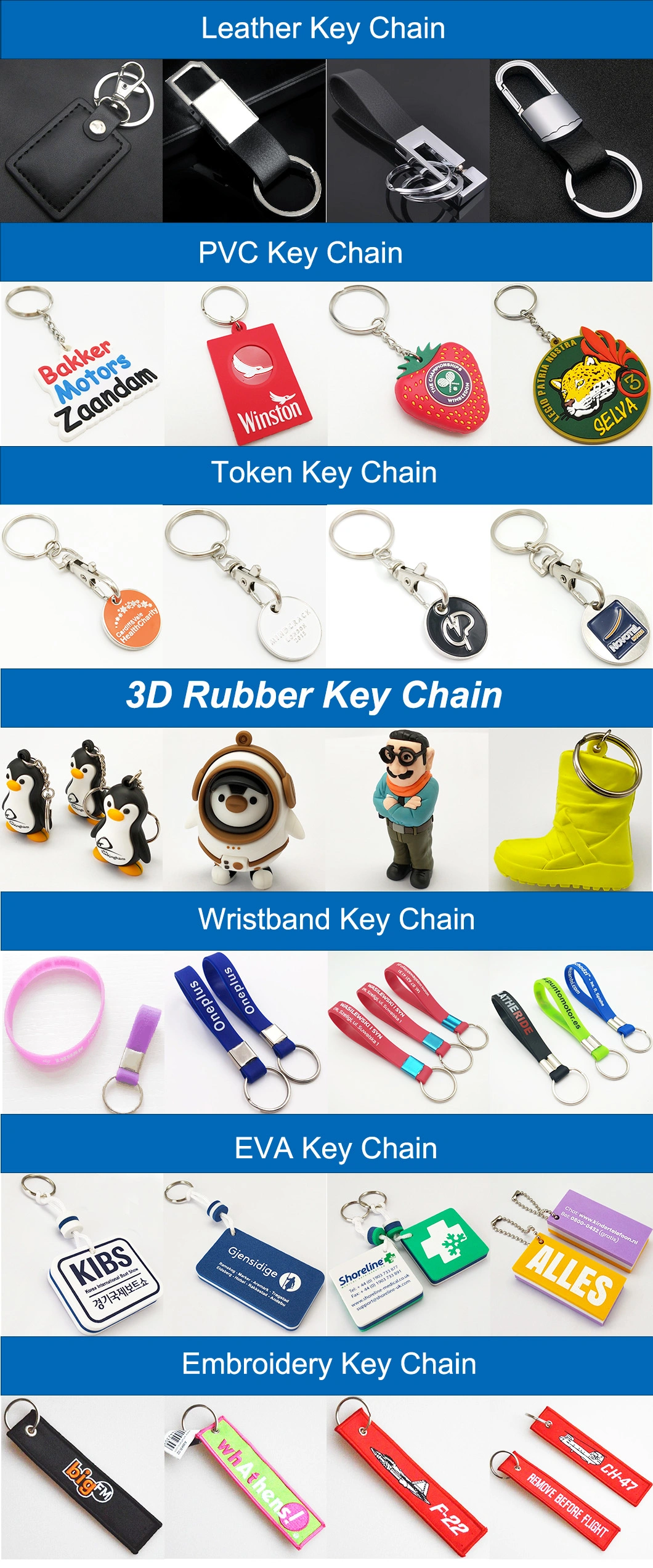 Customized Printed Stainless Steel Resine Company Logo Keychains Stamping Promotional Items Epoxy Metal Art Craft Key Rings for Souvenir Gift (KC12-B)