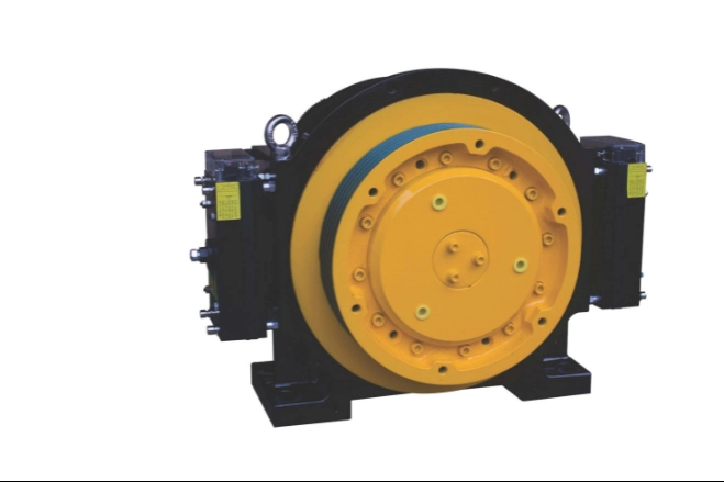 Gearless Traction Motor for Elevators, Capacity Load 450kg Speed 1.0m/S, 3 Phases 380V.